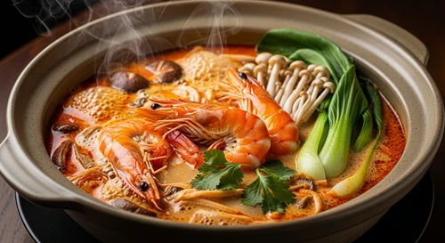 Tom Yum Tiger Prawn Hotpot: A Thai Masterpiece