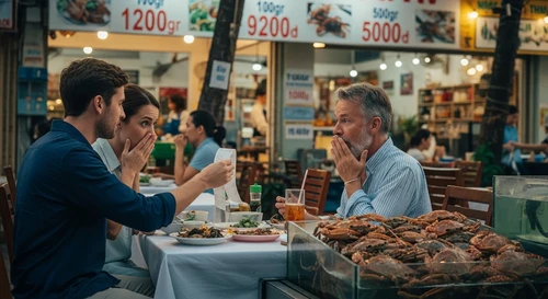 A Series of Coastal Pubs in Vung Tau Exposed by Tourists for Price Gouging on Crabs