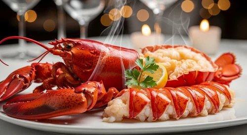 White Wine Steamed Alaska Lobster for a Romantic Anniversary