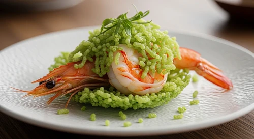 Hanoi Green Young Rice (Com) Fried Shrimp