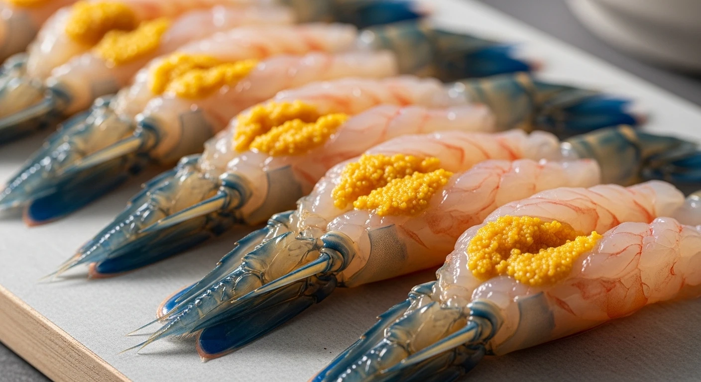 Tôm càng xanh với phần đầu đầy gạch và thịt chắc nịch