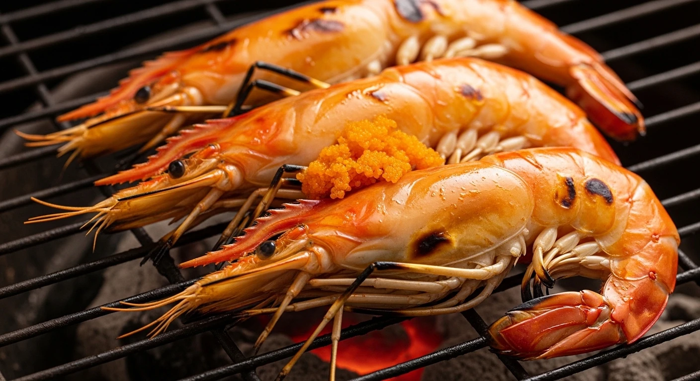 Tôm Càng Xanh Nướng Mọi Chấm Tiêu Xanh