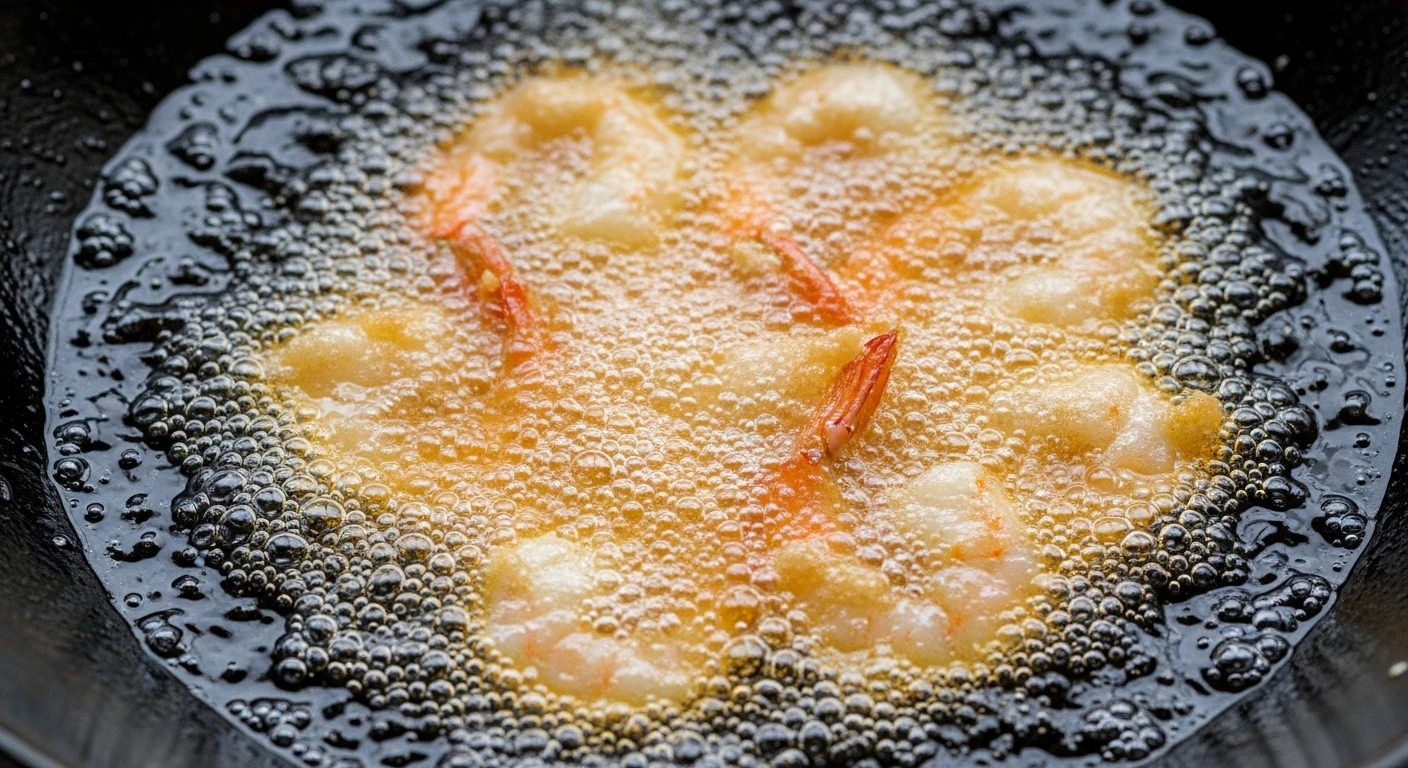 Chảo dầu sôi sùng sục