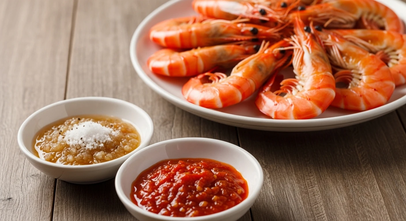 Nước chấm muối tiêu chanh và tương ớt