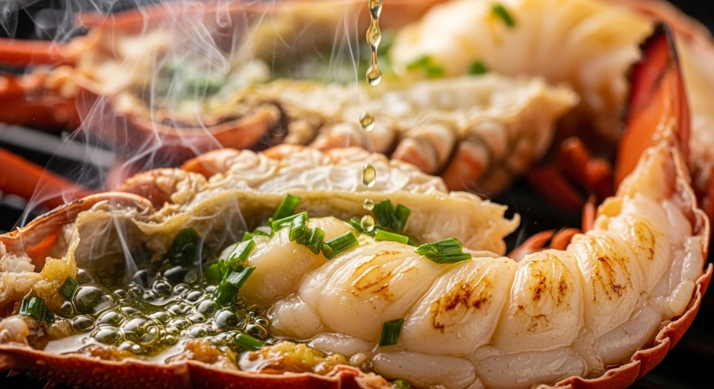 Tôm Hùm Nướng Mỡ Hành Đậu Phộng hấp dẫn