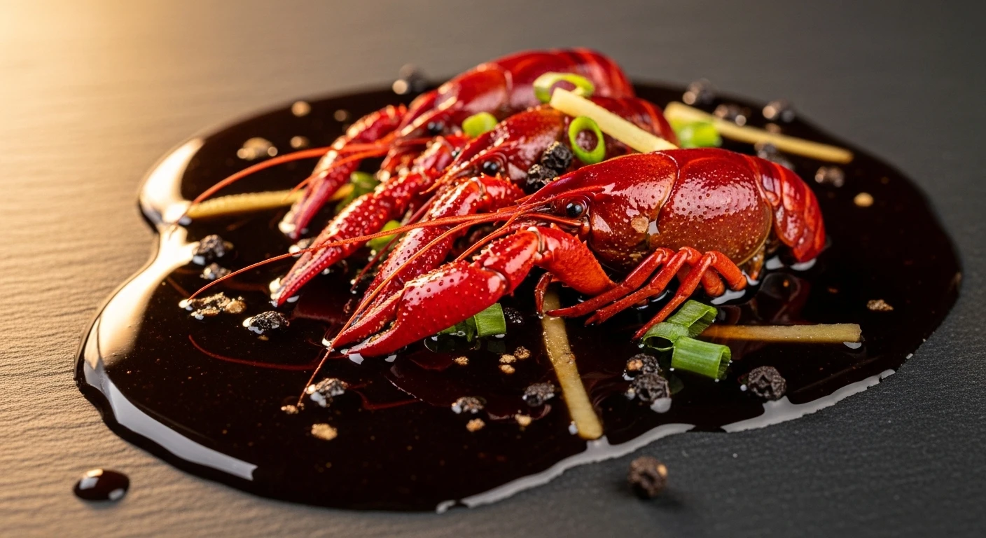 Sốt tiêu đen đậm đà và tôm hùm đất hấp dẫn