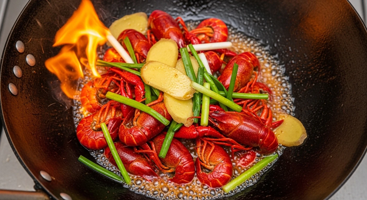 Cận cảnh món tôm hùm đất áp chảo sốt tiêu đen hấp dẫn