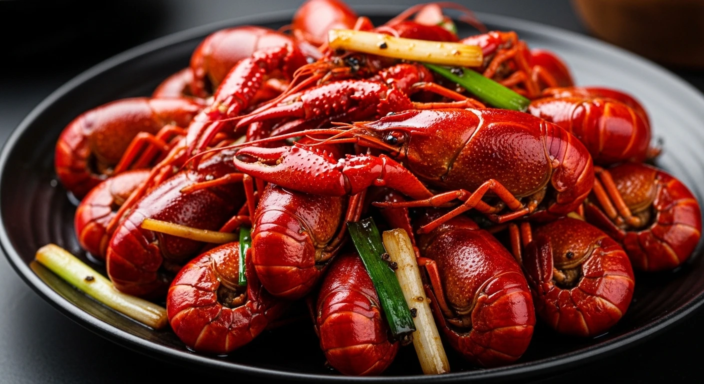 Tôm hùm đất áp chảo sốt tiêu đen kiểu Đài Loan