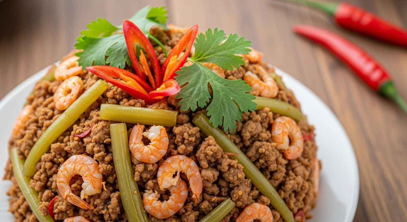 Món Tôm Khô Củ Kiệu Tôm Thịt Chưng hấp dẫn ngày Tết