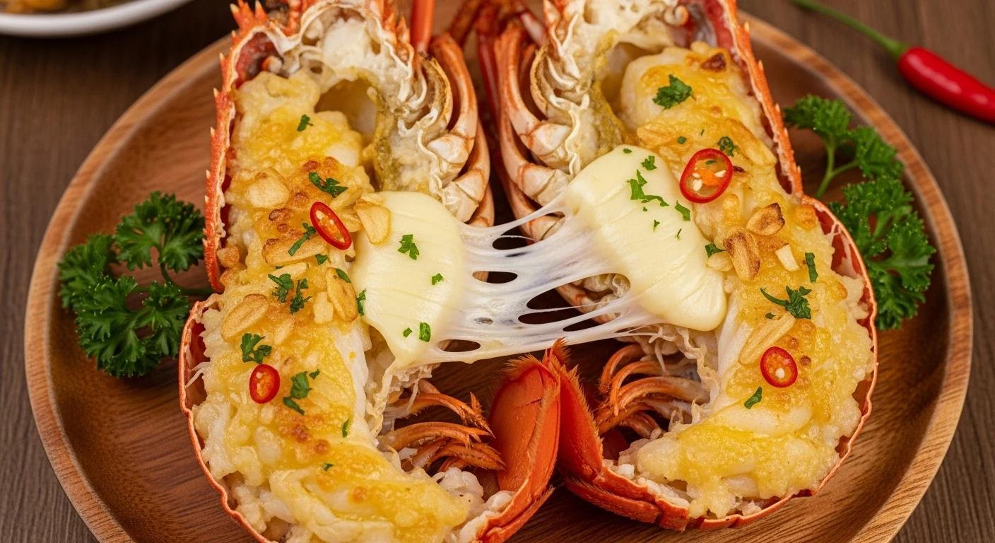 Tôm Mũ Ni Hấp Tỏi Đút Lò Phô Mai Béo Ngậy Cực Phẩm