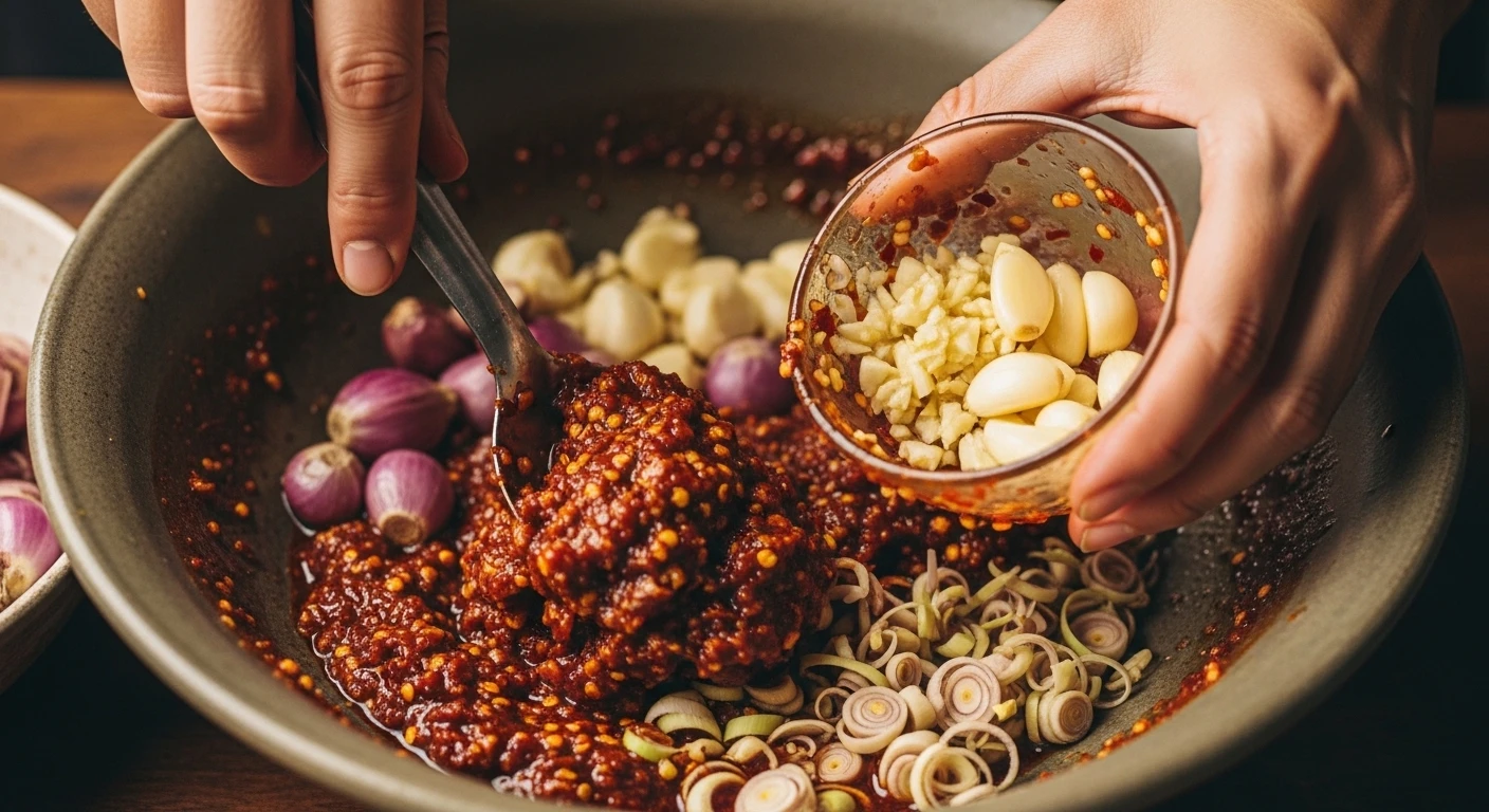 Pha sốt sa tế tôm nướng