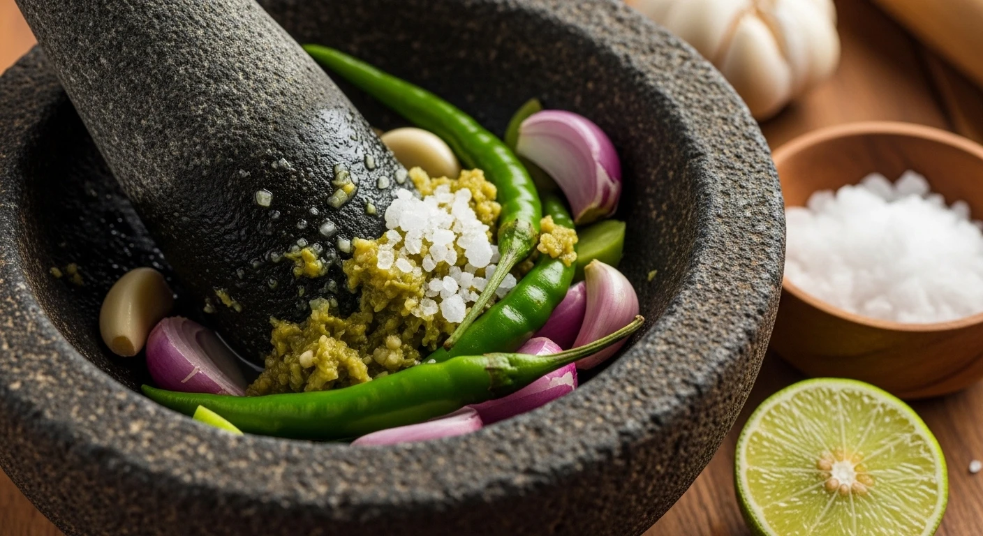 Pha sốt muối ớt xanh ướp tôm