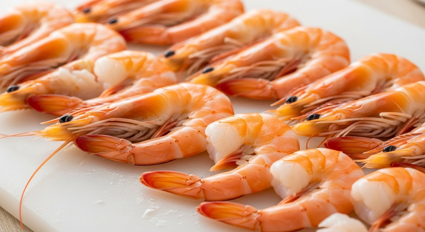 Tôm sú tươi rói chuẩn bị áp chảo