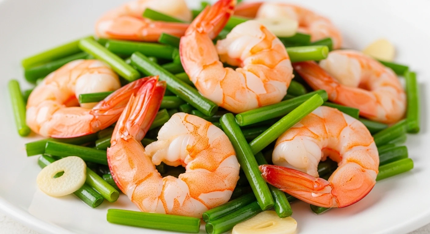 Tôm Xào Bông Hẹ hấp dẫn