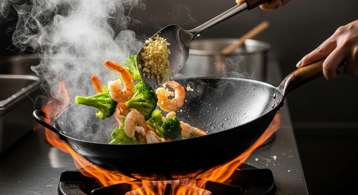 Nguyên liệu tươi ngon cho món Tôm Xào Súp Lơ