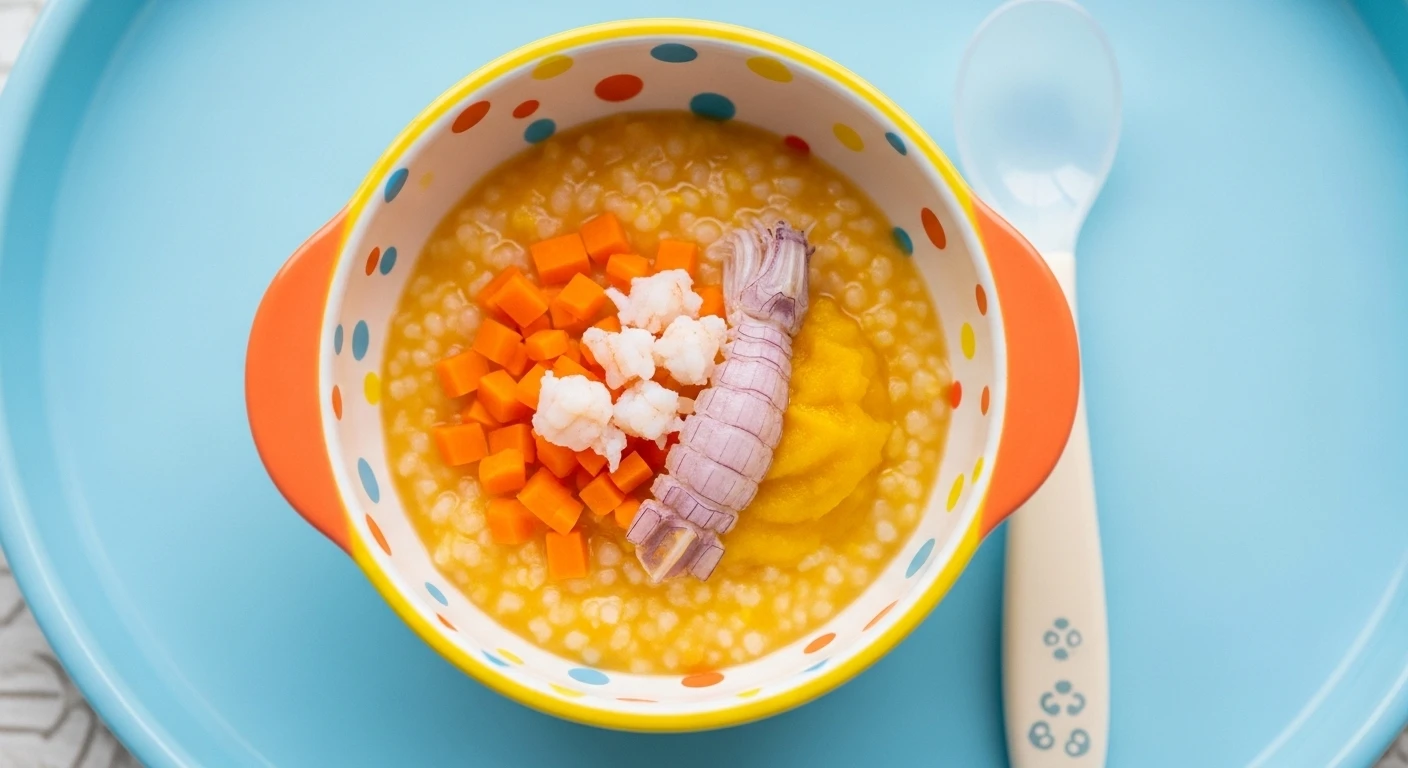 Cháo bề bề bí đỏ cà rốt hấp dẫn cho bé ăn dặm