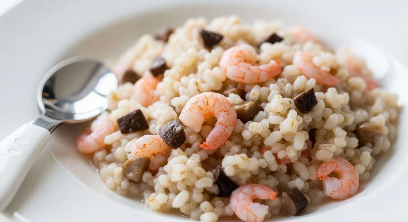 Cháo bề bề tôm nấm hương bổ dưỡng cho bé ăn dặm