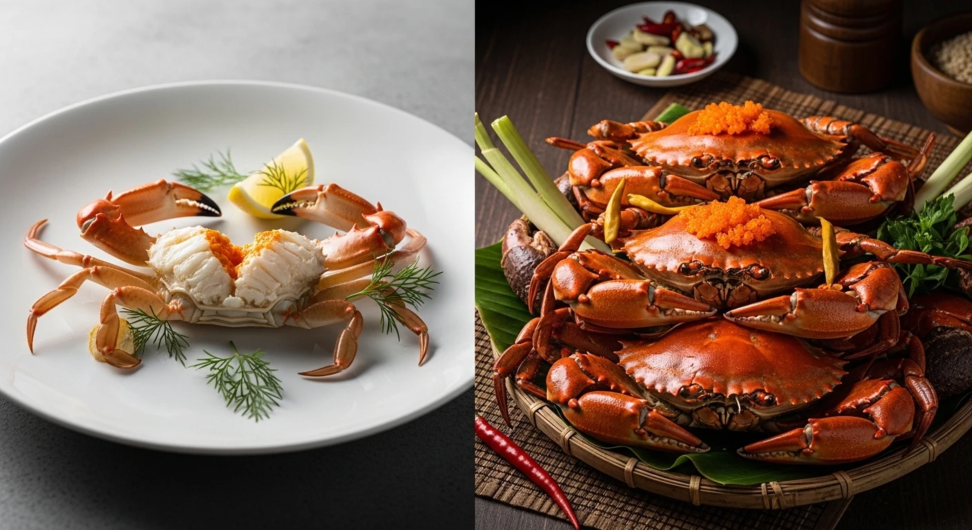 Vietnam Crab vs Danish Crab: Nordic Restraint Meets Ca Mau Richness