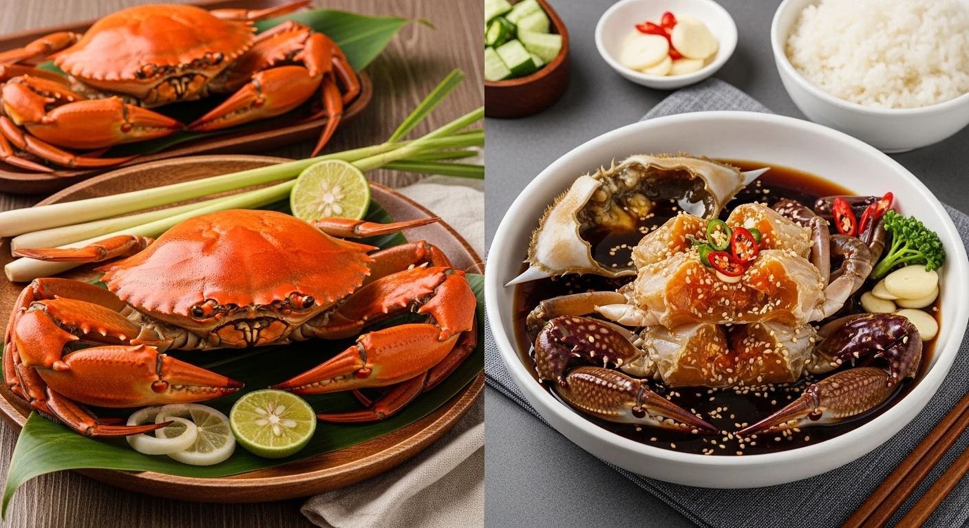 Vietnam Crab vs Korean Crab: Mud Crab Simplicity vs Soy-Marinated Intensity
