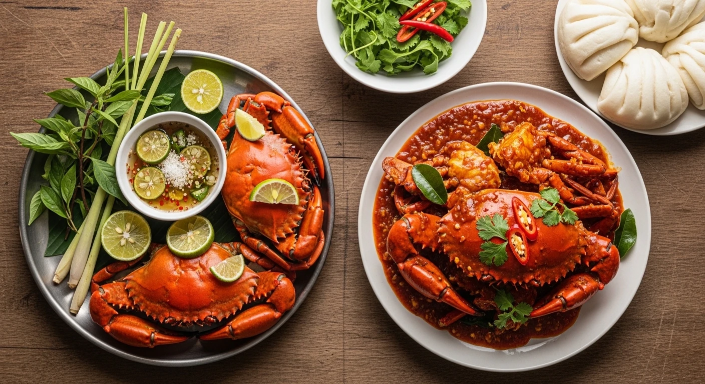 Vietnam Crab vs Malaysian Crab: Sweet Delta Crab vs Sauce-Heavy Hawker Culture
