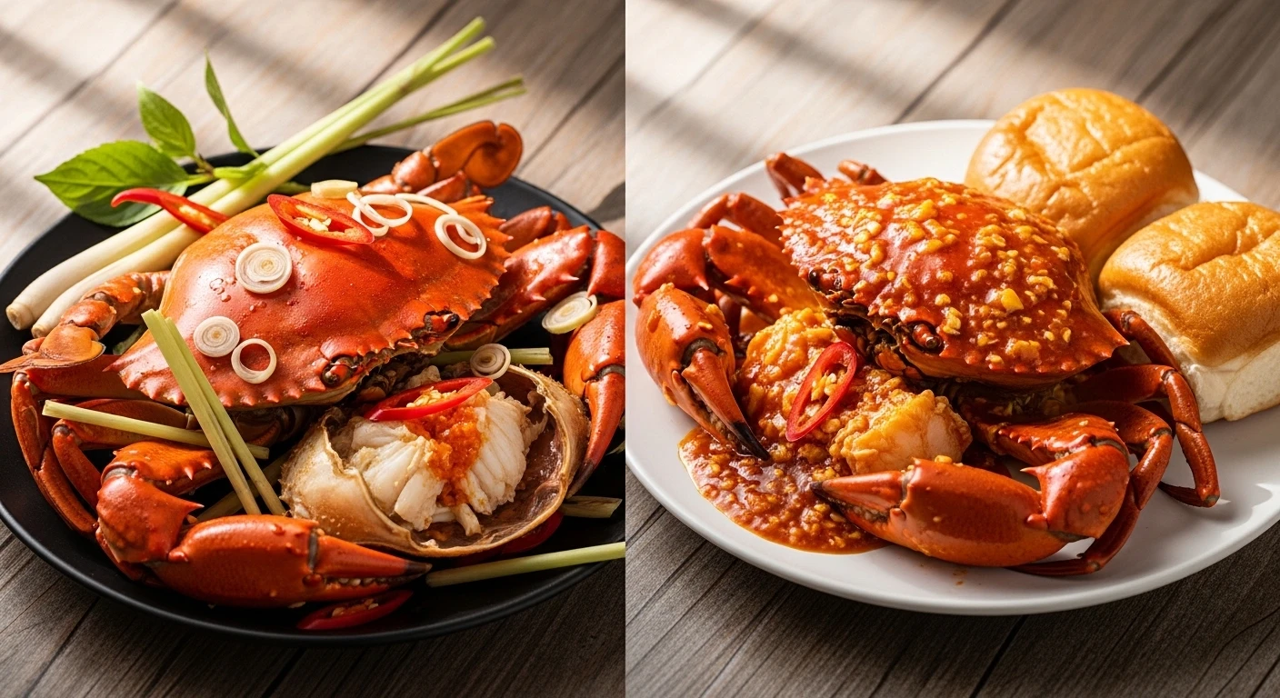 Vietnam Crab vs Singapore Crab: Mud Crab Purity vs Chili Crab Icon Status