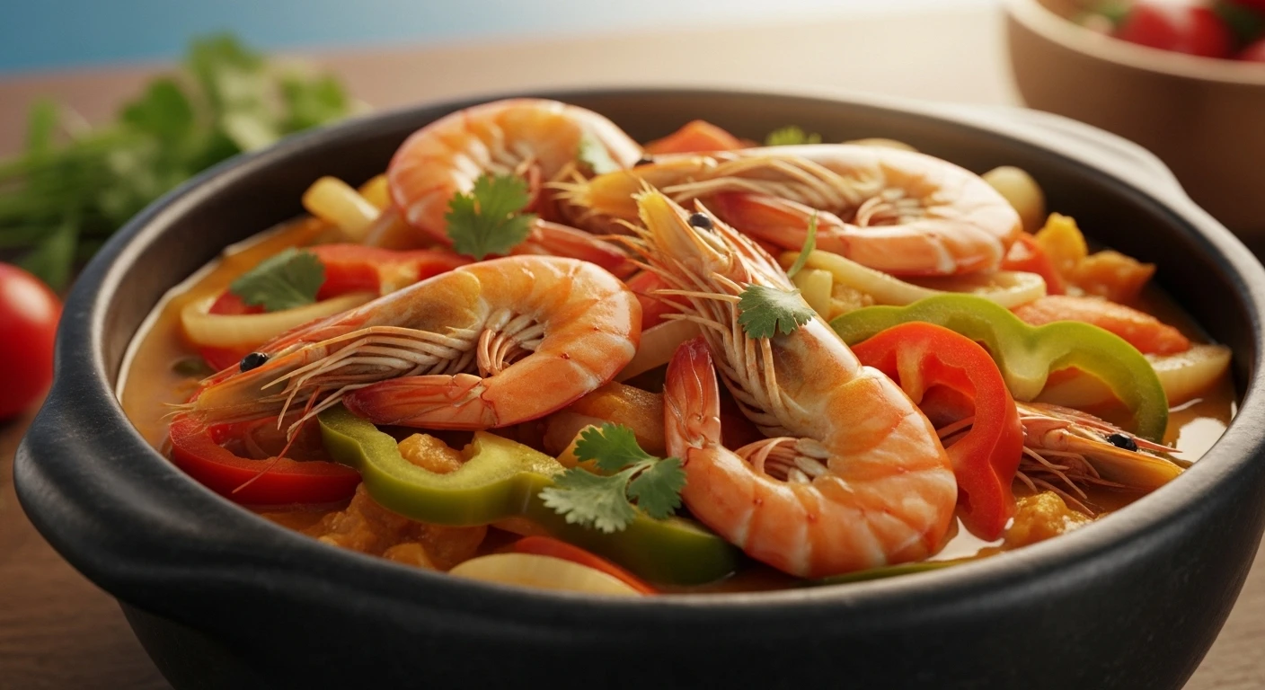 A platter of large, grilled Brazilian shrimp with lime wedges