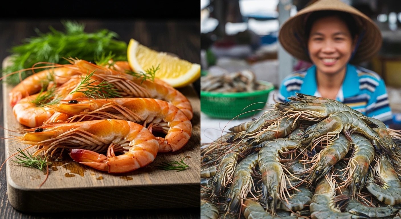 Vietnam Shrimp vs Canadian Shrimp: Cold-Water Expectations and Tropical Sweetness