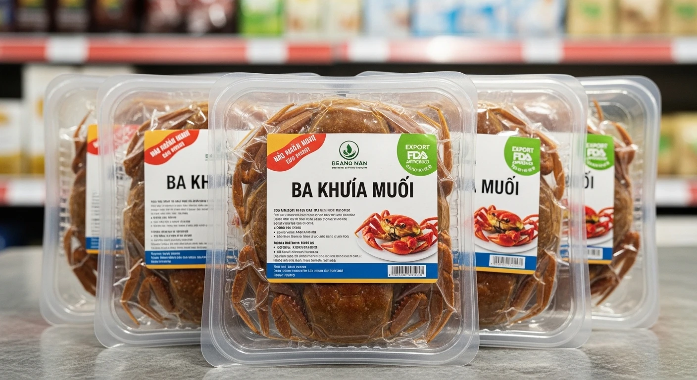 Ba khía muối đóng hộp sẵn sàng xuất khẩu