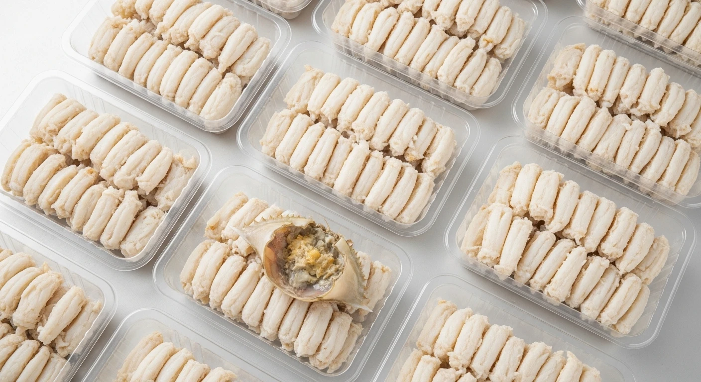 Thịt ghẹ xanh bóc nõn tươi ngon, đóng gói xuất khẩu